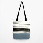 Dusty Blue x Stripes Tote Bag Gallery Image 2