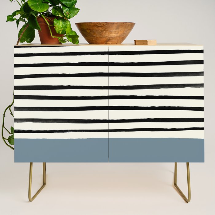 Dusty Blue x Stripes Credenza Gallery Image 1