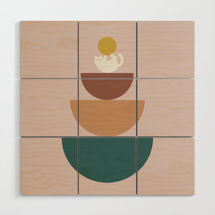 Cat Landscape 196C Wood Wall Art Gallery Image 1