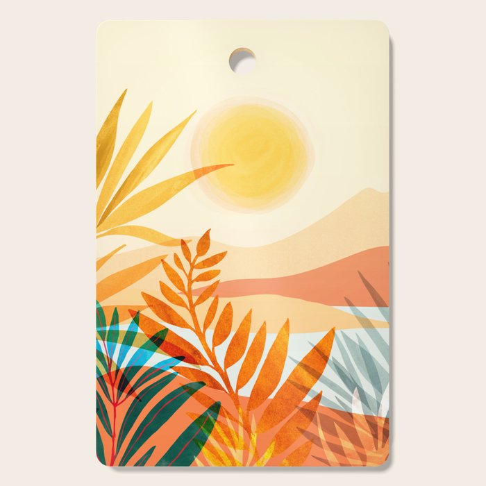 Golden Hour / Abstract Landscape Series Cutting Board Gallery Image 1