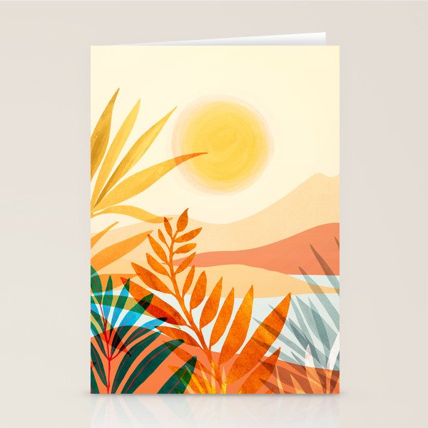 Golden Hour / Abstract Landscape Series Stationery Card Gallery Image 1