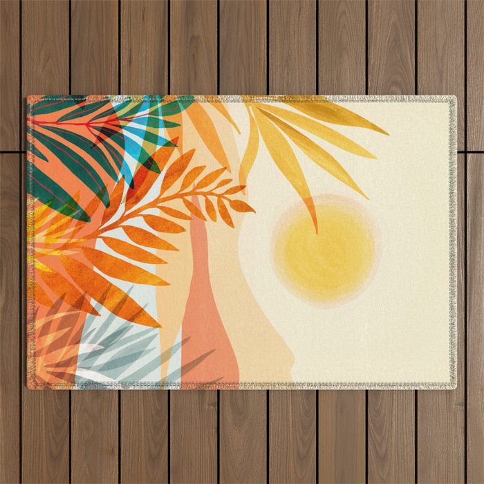 Golden Hour / Abstract Landscape Series Outdoor Rug Gallery Image 1