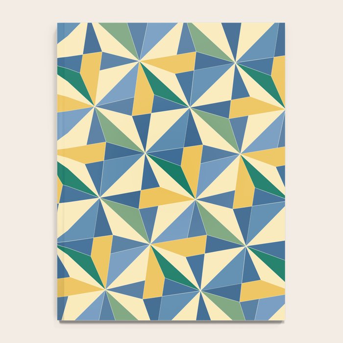 Kaleidoscope Tile Pattern XV Bold Colorful Summer Notebook Gallery Image 4