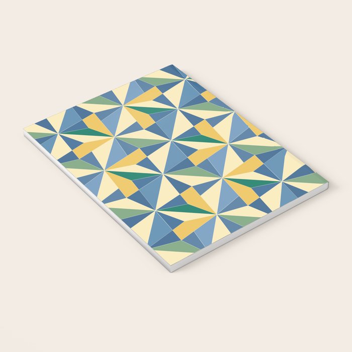 Kaleidoscope Tile Pattern XV Bold Colorful Summer Notebook Gallery Image 3