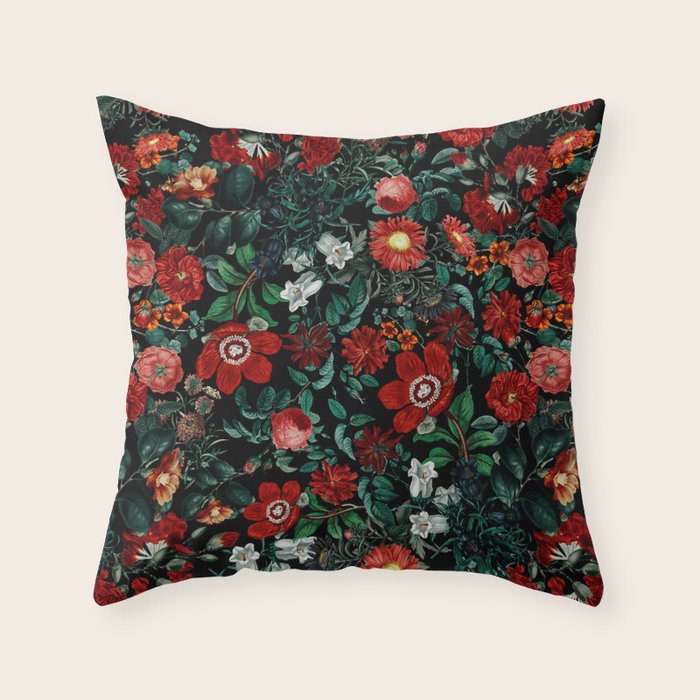 NIGHT GARDEN XXVI Throw Pillow Gallery Image 1