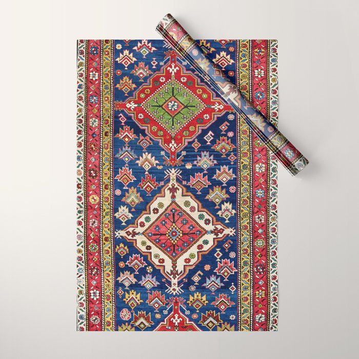 Azerbaijan Northwest Persian Long Rug Print Wrapping Paper Gallery Image 1
