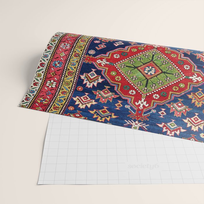 Azerbaijan Northwest Persian Long Rug Print Wrapping Paper Gallery Image 2