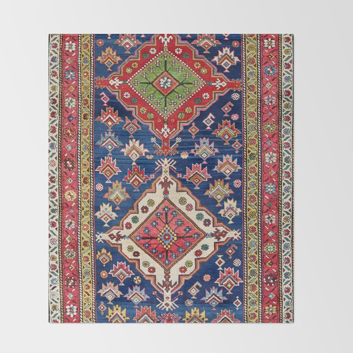 Azerbaijan Northwest Persian Long Rug Print Throw Blanket Gallery Image 2