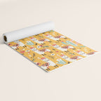 White Llama with flowers Yoga Mat Gallery Image 2