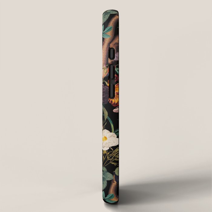 Floral and Pin-Up Girls III - Night iPhone Case Gallery Image 2