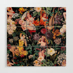 Floral and Pin-Up Girls III - Night Wood Wall Art Gallery Image 1
