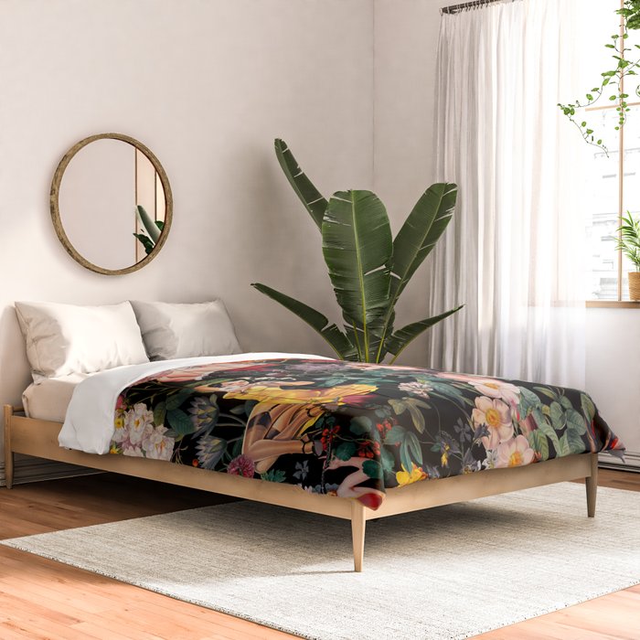 Floral and Pin-Up Girls III - Night Comforter Gallery Image 2