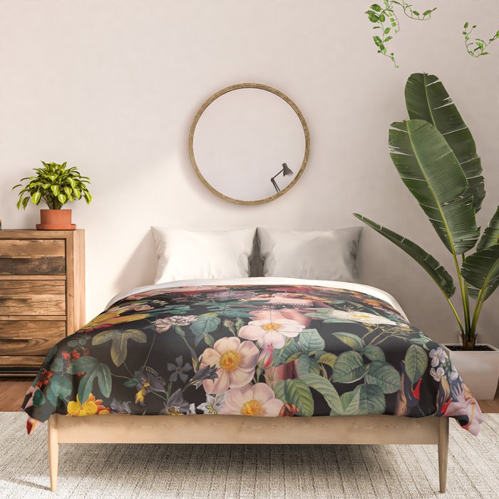 Floral and Pin-Up Girls III - Night Comforter Gallery Image 3