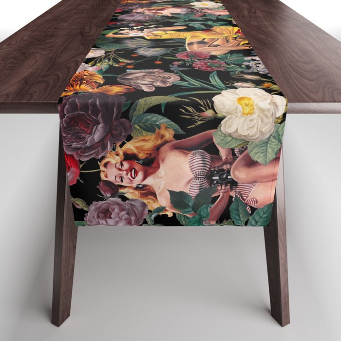 Floral and Pin-Up Girls III - Night Table Runner Gallery Image 1