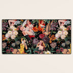Floral and Pin-Up Girls III - Night Desk Mat Gallery Image 3