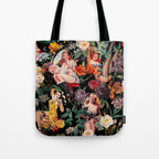 Floral and Pin-Up Girls III - Night Tote Bag Gallery Image 1