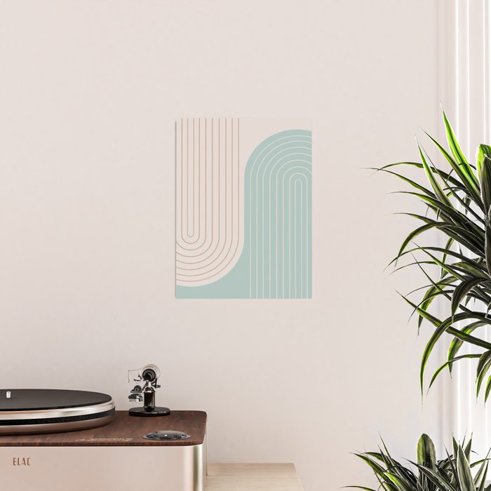 Two Tone Line Curvature XL Poster Gallery Image 2