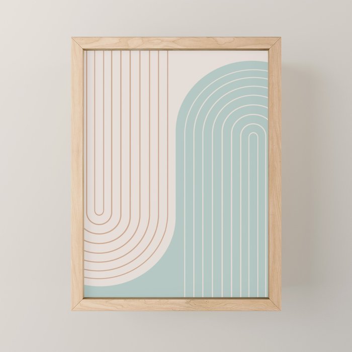 Two Tone Line Curvature XL Mini Art Print Gallery Image 1