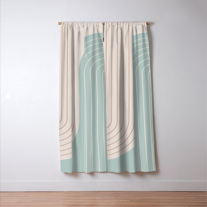 Two Tone Line Curvature XL Window Curtain Gallery Image 3