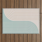 Two Tone Line Curvature XL Outdoor Rug Gallery Image 1