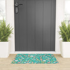 Dinosaurs + Unicorns on Teal Welcome Mat Gallery Image 3
