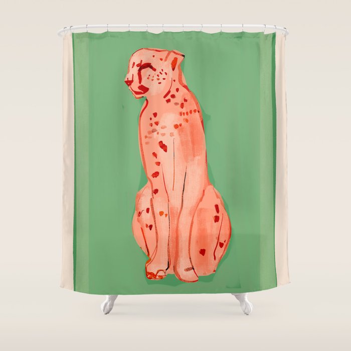 Cheetah 10 Shower Curtain Gallery Image 1