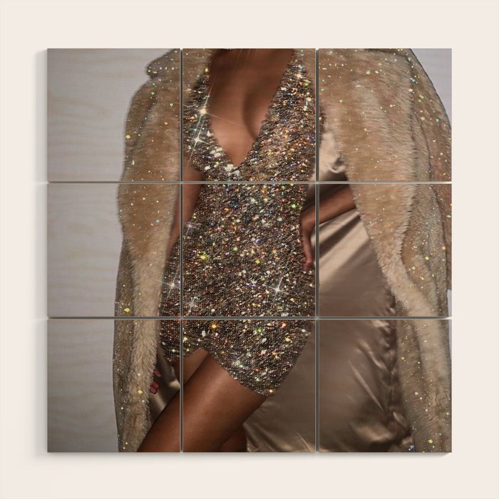 CELEBRATING MOOD | glitter | glamour | shiny | fashion | dress | gorgeous | style | chic | elegant  Wood Wall Art Gallery Image 1