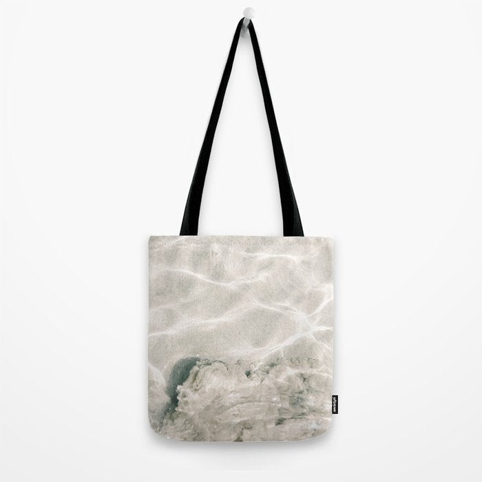 Clear water | beach fine art photography | sea wave and sand Tote Bag Gallery Image 2