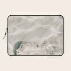 Clear water | beach fine art photography | sea wave and sand Laptop Sleeve Gallery Image 1