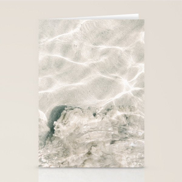 Clear water | beach fine art photography | sea wave and sand Stationery Card Gallery Image 2
