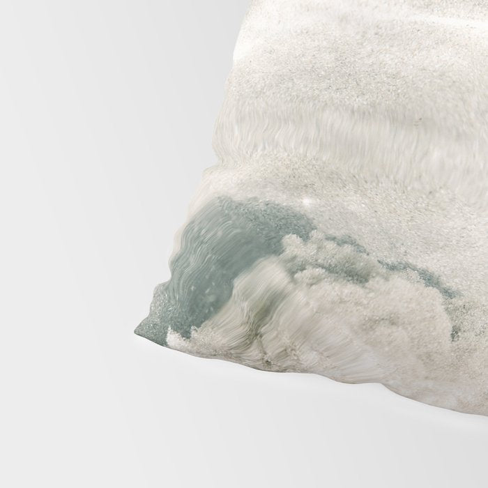 Clear water | beach fine art photography | sea wave and sand Pillow Sham Gallery Image 4