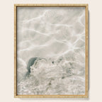 Clear water | beach fine art photography | sea wave and sand Serving Tray Gallery Image 1