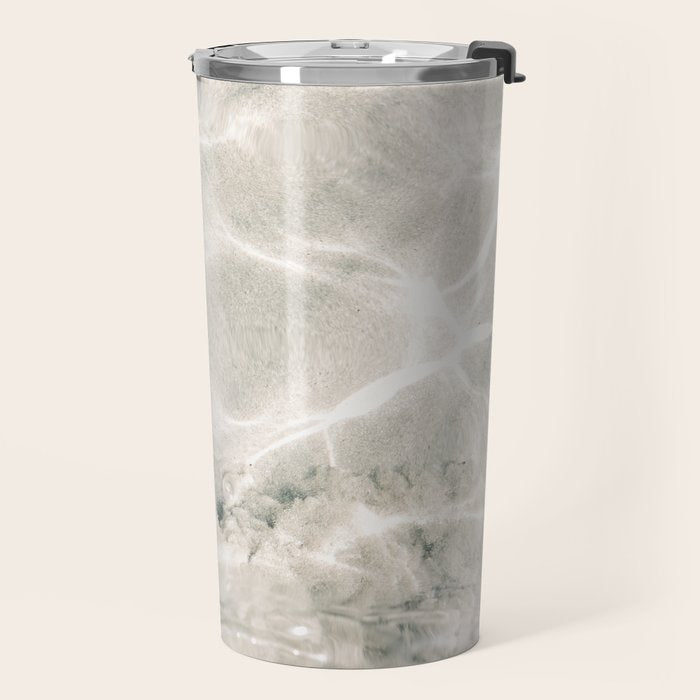 Clear water | beach fine art photography | sea wave and sand Travel Mug Gallery Image 2