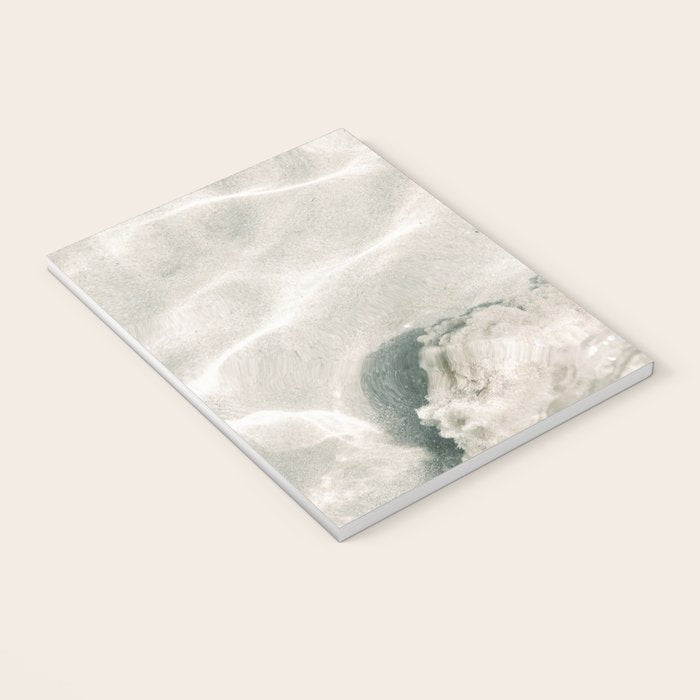 Clear water | beach fine art photography | sea wave and sand Notebook Gallery Image 3