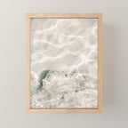 Clear water | beach fine art photography | sea wave and sand Mini Art Print Gallery Image 1