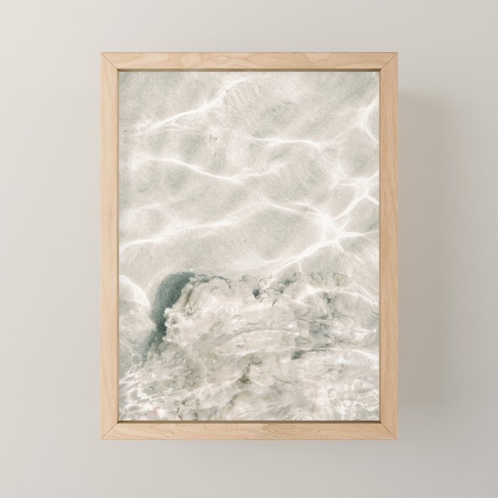 Clear water | beach fine art photography | sea wave and sand Mini Art Print Gallery Image 1