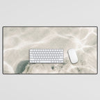 Clear water | beach fine art photography | sea wave and sand Desk Mat Gallery Image 1