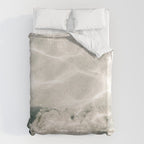 Clear water | beach fine art photography | sea wave and sand Duvet Cover Gallery Image 6
