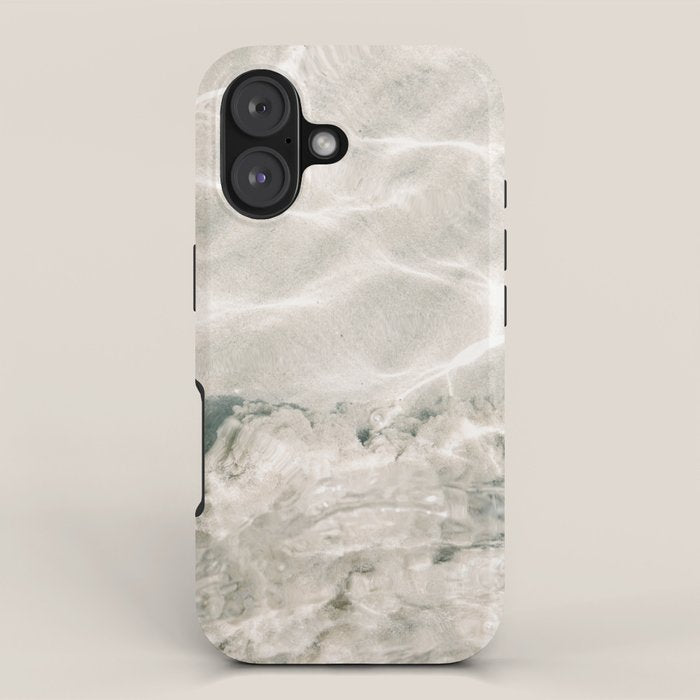 Clear water | beach fine art photography | sea wave and sand iPhone Case Gallery Image 1