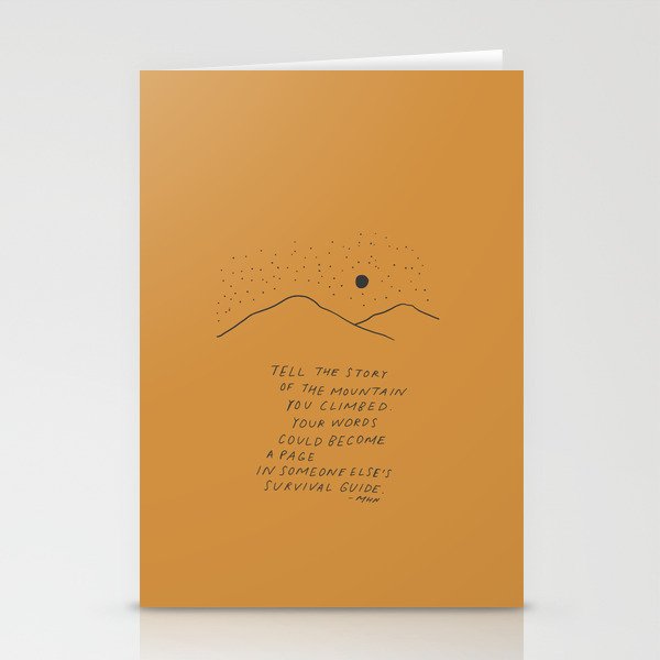 Tell The Story Of The Mountain You Climbed. Stationery Card Gallery Image 2