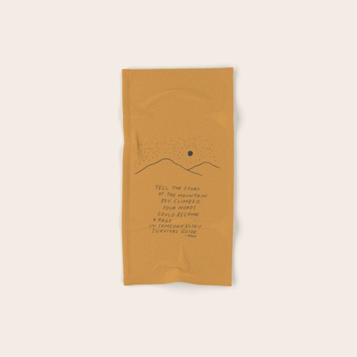 Tell The Story Of The Mountain You Climbed. Bath Towel Gallery Image 1