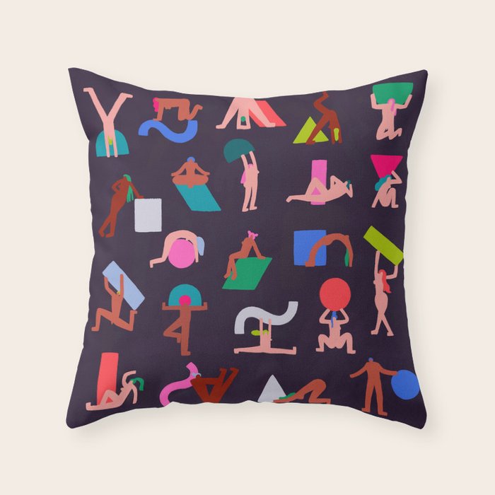 Free the Shape Free The People Throw Pillow Gallery Image 1