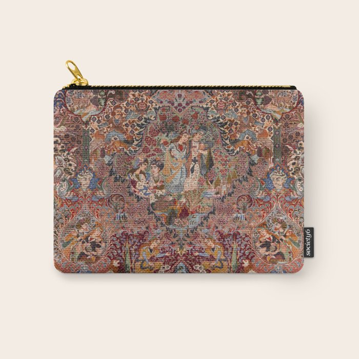Romantic Antique Kashmar Persian Carry All Pouch Gallery Image 1