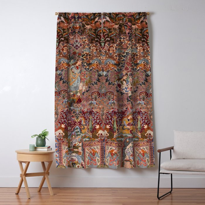 Romantic Antique Kashmar Persian Window Curtain Gallery Image 1