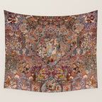 Romantic Antique Kashmar Persian Wall Tapestry Gallery Image 4