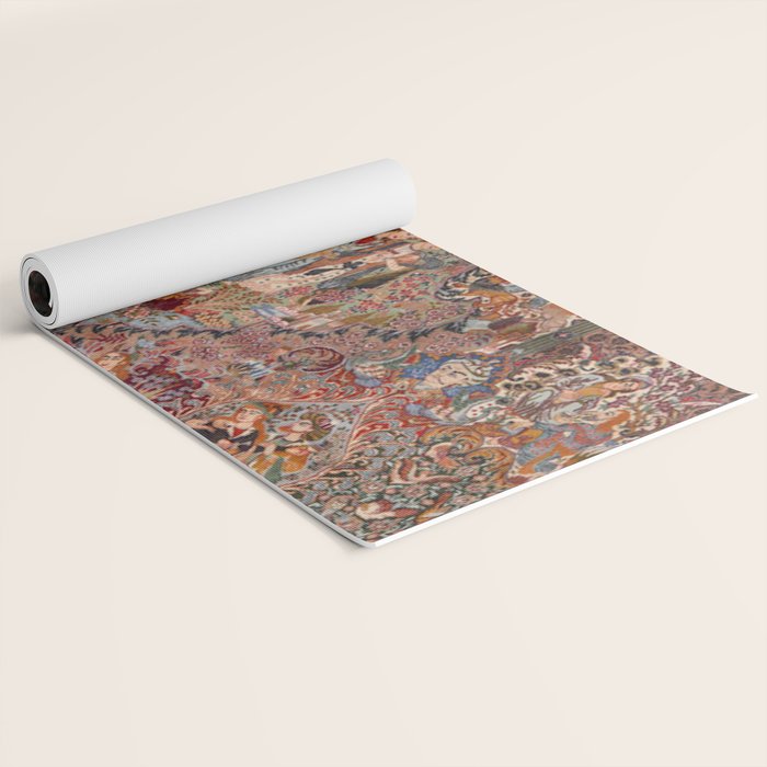 Romantic Antique Kashmar Persian Yoga Mat Gallery Image 2