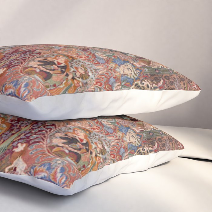 Romantic Antique Kashmar Persian Pillow Sham Gallery Image 3