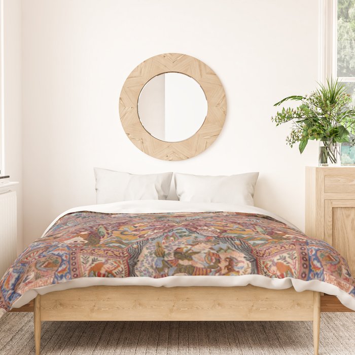 Romantic Antique Kashmar Persian Duvet Cover Gallery Image 3
