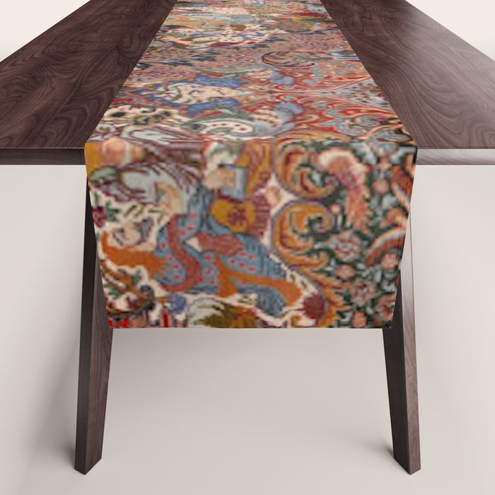 Romantic Antique Kashmar Persian Table Runner Gallery Image 1