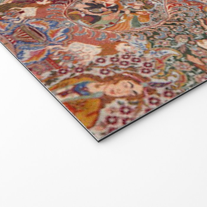 Romantic Antique Kashmar Persian Welcome Mat Gallery Image 2